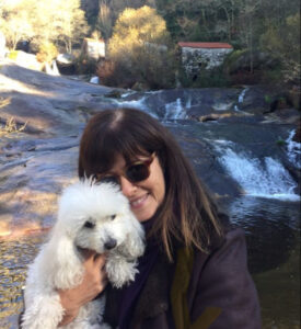 Professor Sabadell-Nieto with her dog