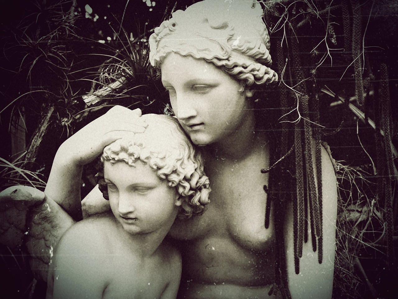 statue of a mother and child